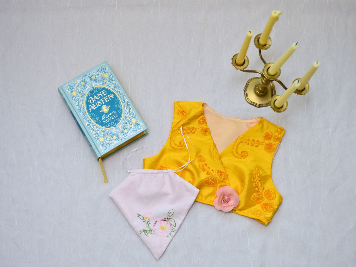 Size XS-S: Yellow Sleeveless Spencer (1800-1815)