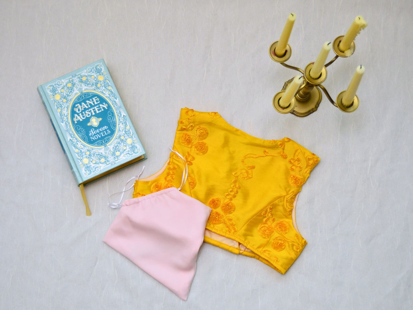 Size XS-S: Yellow Sleeveless Spencer (1800-1815)