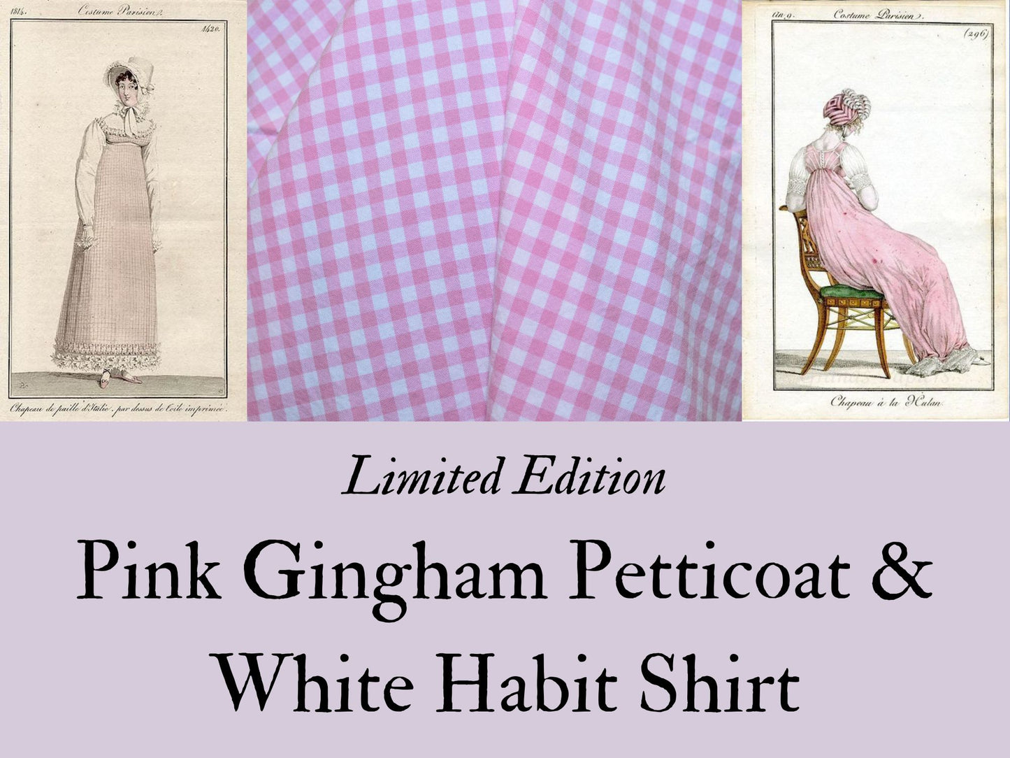 Limited Edition: Regency Pink Petticoat & Habit Shirt (1800-1810)