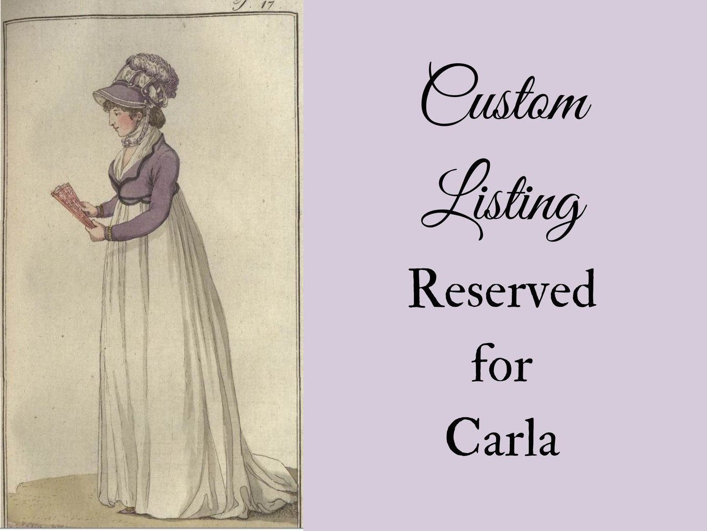 Custom Regency Promenade Spencer for Carla (Non-refundable Downpayment)
