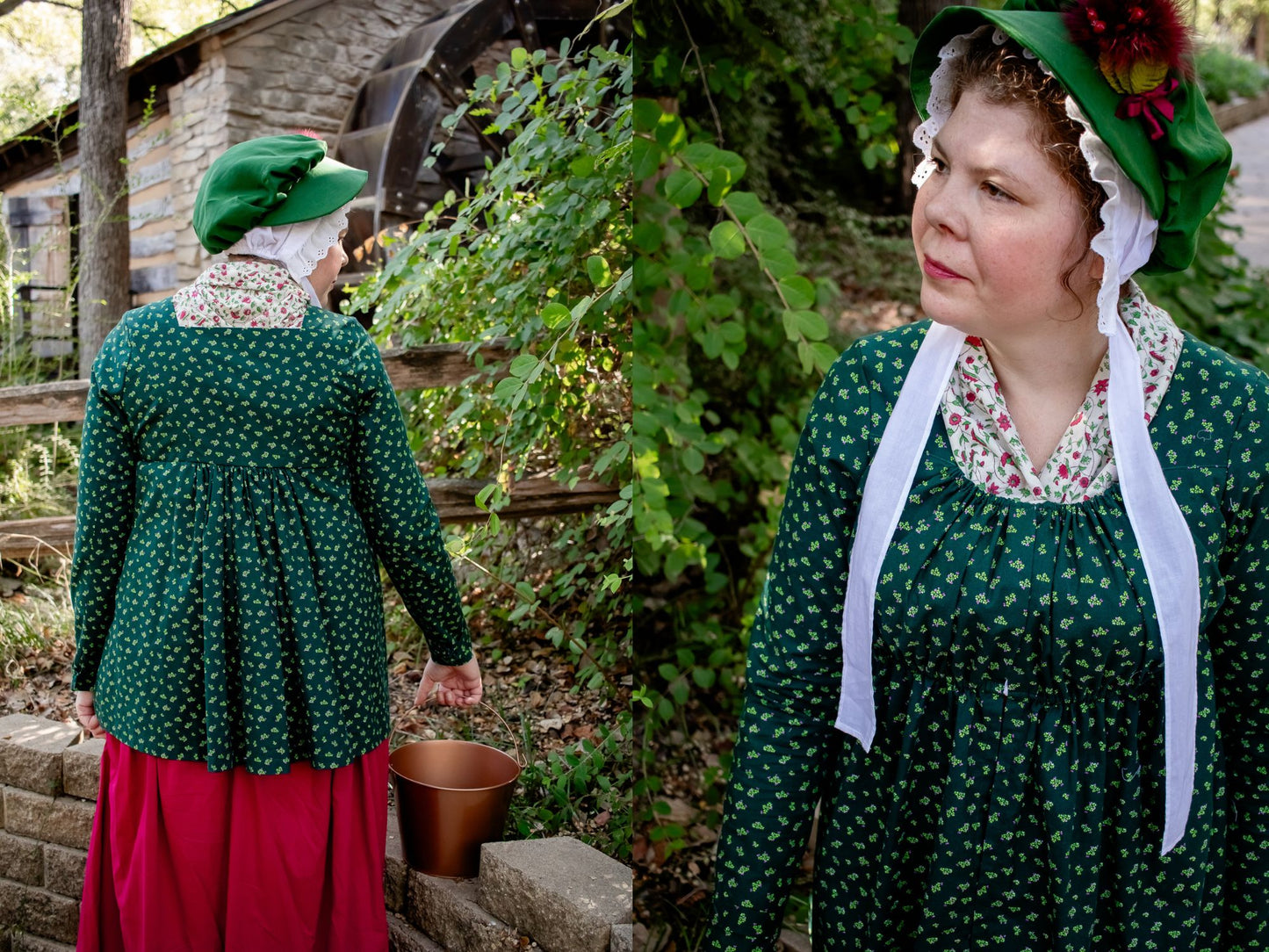 Size M/L: Regency Short Gown with Petticoat (1795-1810)