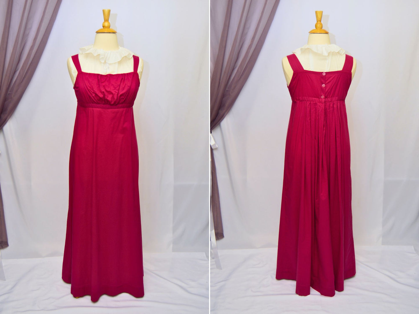 Size M/L: Regency Short Gown with Petticoat (1795-1810)