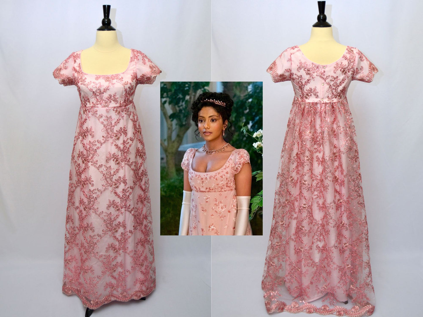Elegant Bridgerton Ball Gown (1800-1817)