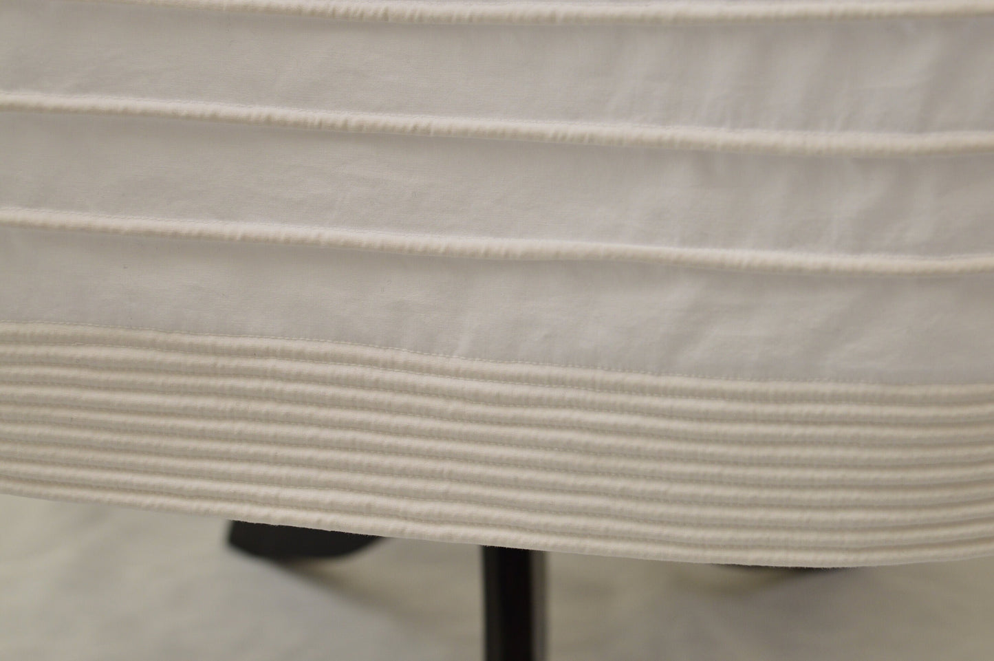 Close-up of the cording rows at the hem of a corded petticoat