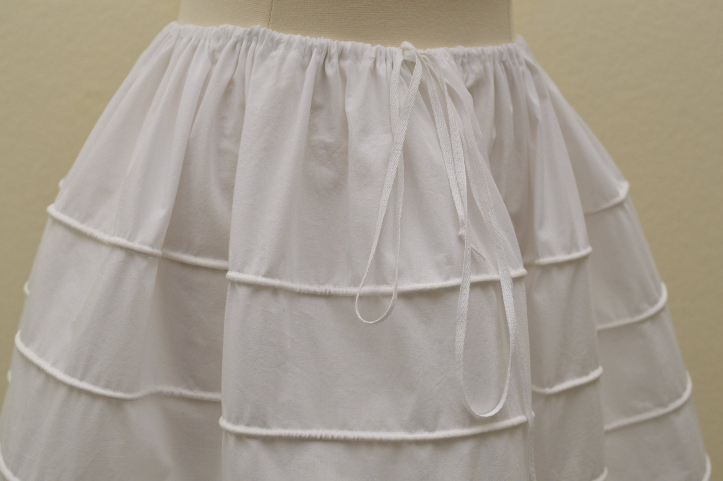 A drawstring corded petticoat