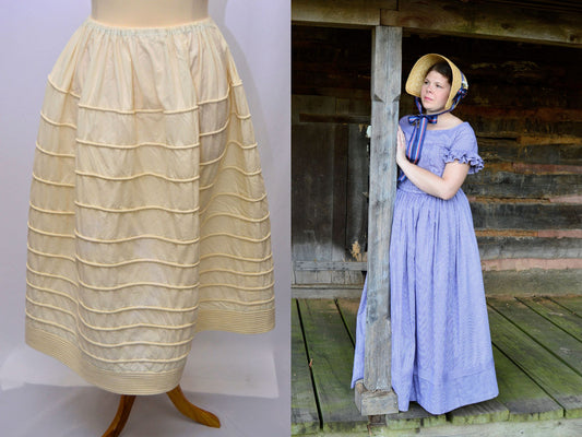 34" Length: Corded Petticoat (1830s-1860s)