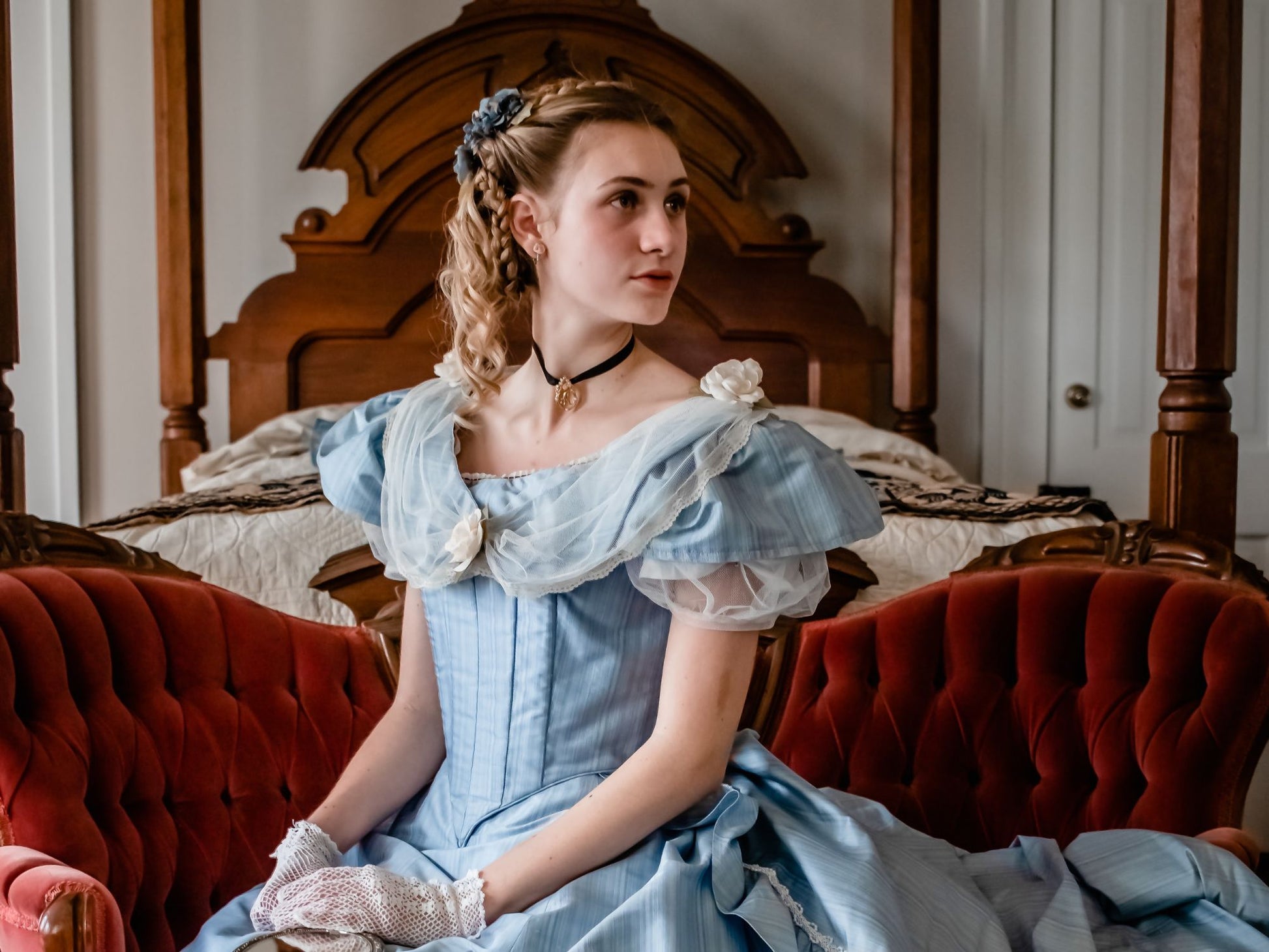 Green 1850s Ball Gown Dancing Queen Danq_1850 Long Ballgown Dress