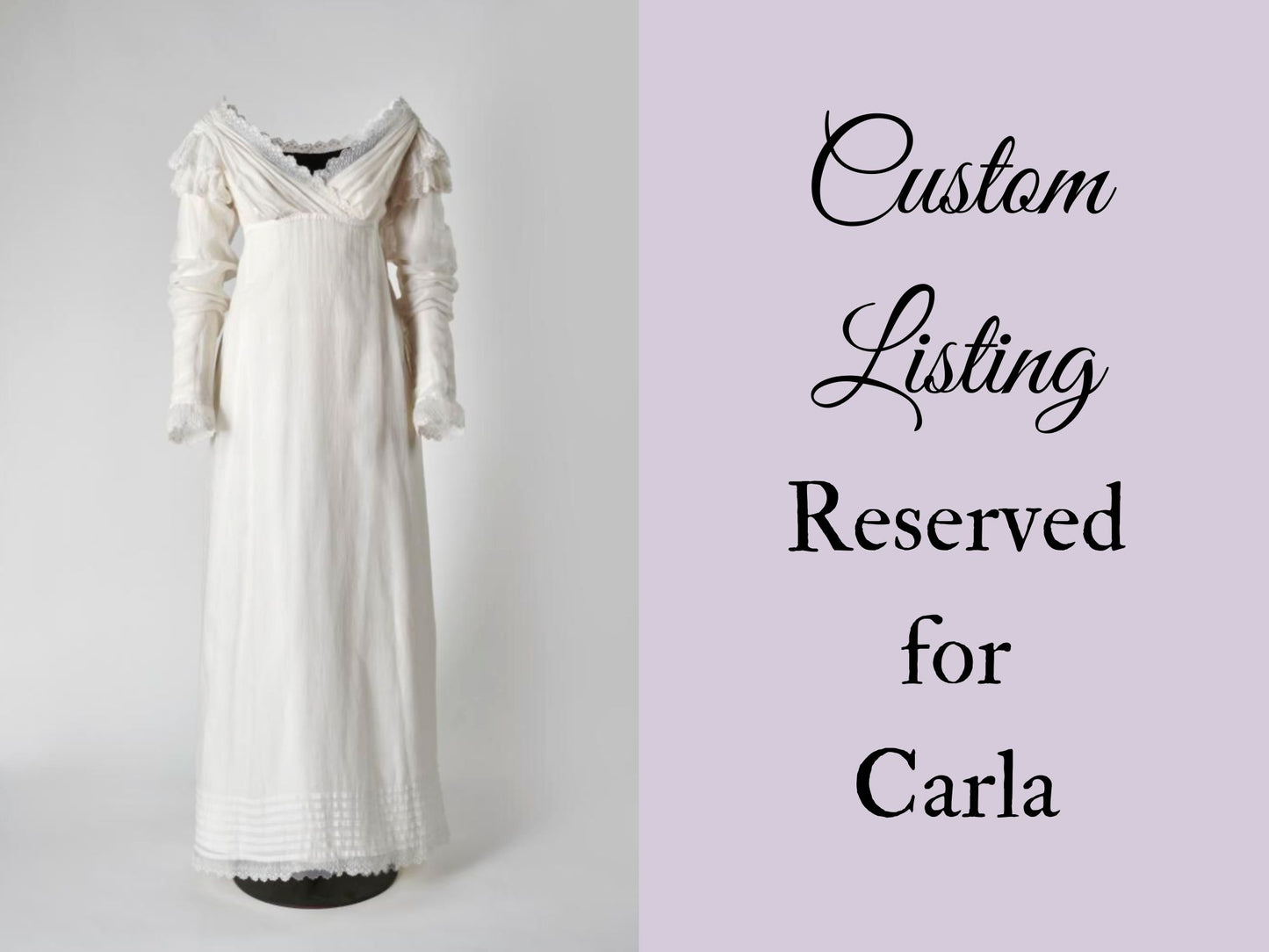 Custom White Eyelet Day Dress for Carla