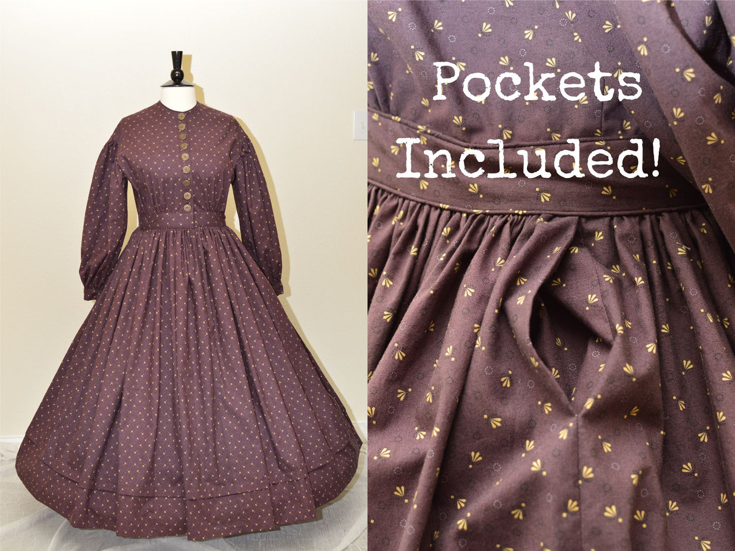 Jo's Adventure Dress (1840s-1870s)