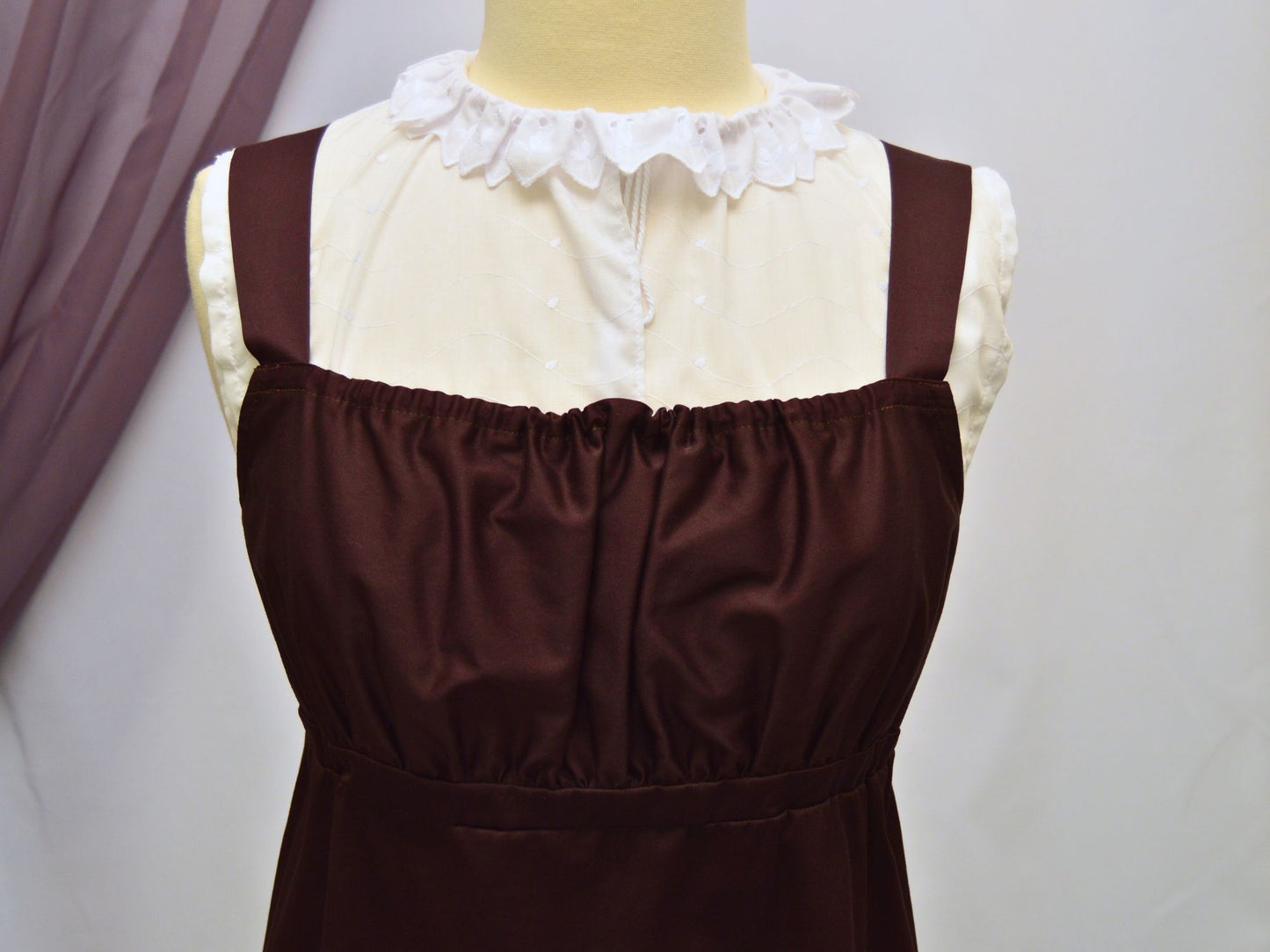 Size M: Brown Regency Petticoat (1800-1815)